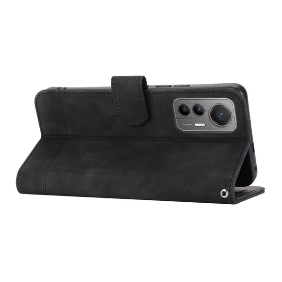 EIDERWOOD Xiaomi 12 Pro Kunstlæder Cover m. Pung og Strop - Sort