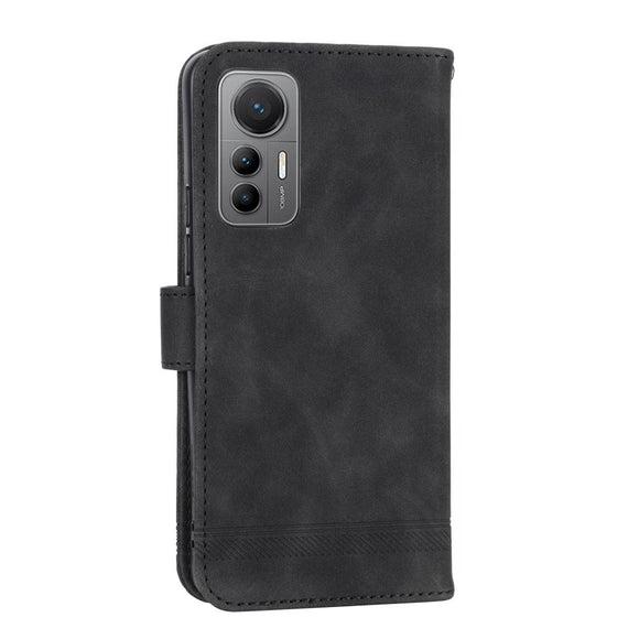EIDERWOOD Xiaomi 12 Pro Kunstlæder Cover m. Pung og Strop - Sort