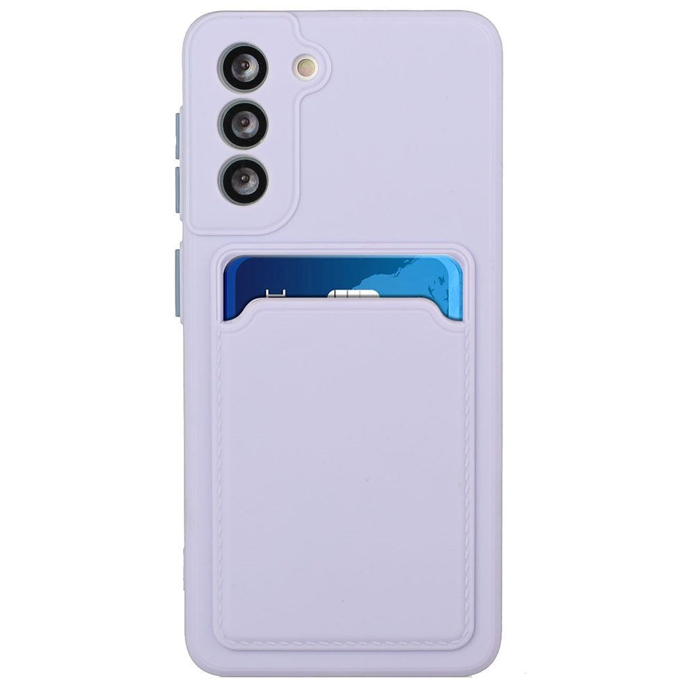 Samsung Galaxy S23 Fleksibel Plastik Cover m. Kortholder - Lilla