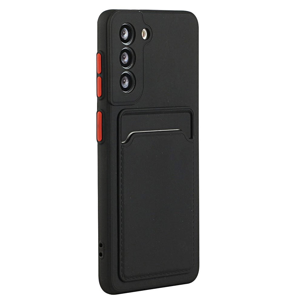 Samsung Galaxy S23 Fleksibel Plastik Cover m. Kortholder - Sort