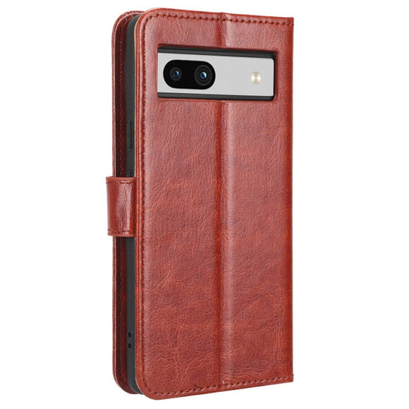 Google Pixel 7A Læder Cover m. Pung og Strop - Brun