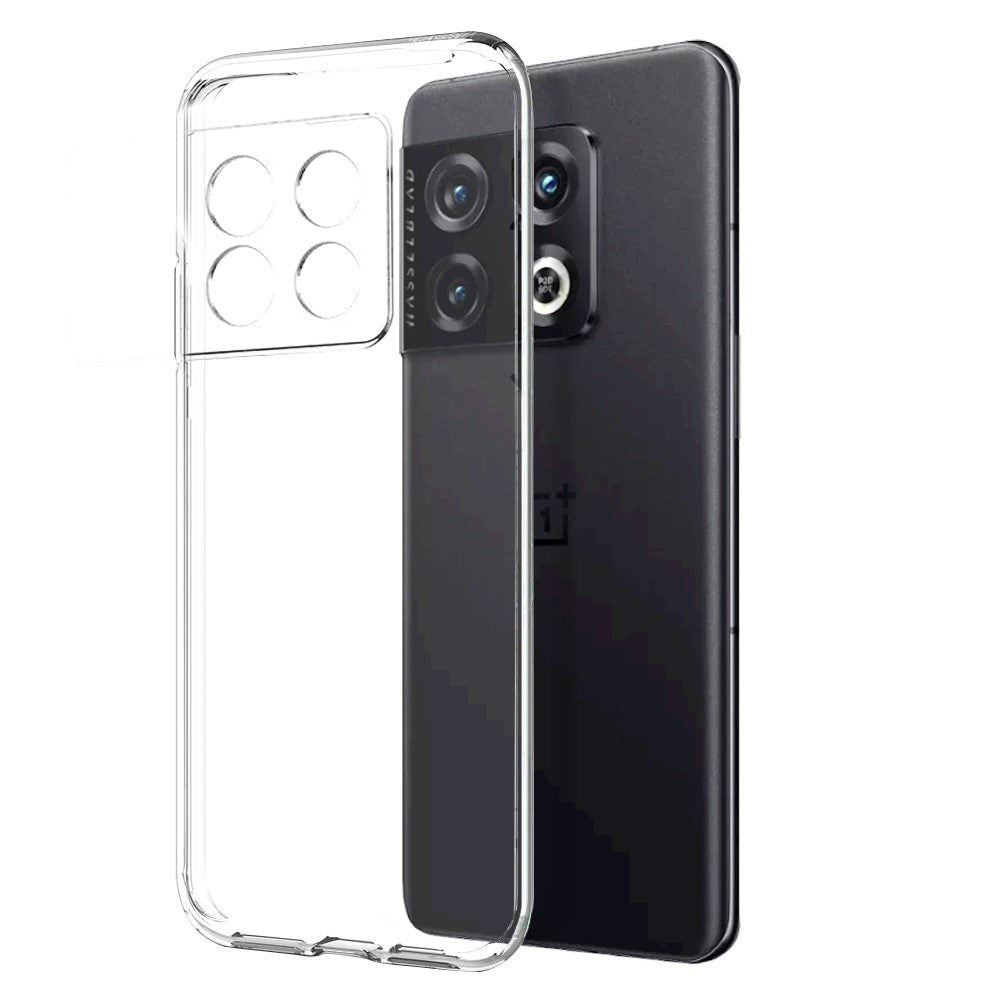 NORTHJO OnePlus 10 Pro 2-i-1 Sæt Fleksibelt Plast Cover m. Hærdet Beskyttelsesglas - Gennemsigtig