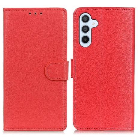 Samsung Galaxy A24 Litchi Læder Cover m. Pung - Rød
