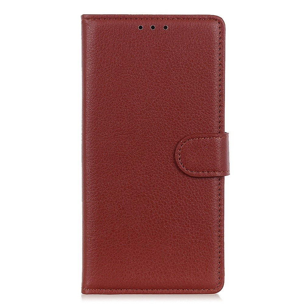 Samsung Galaxy A24 Litchi Læder Cover m. Pung - Brun