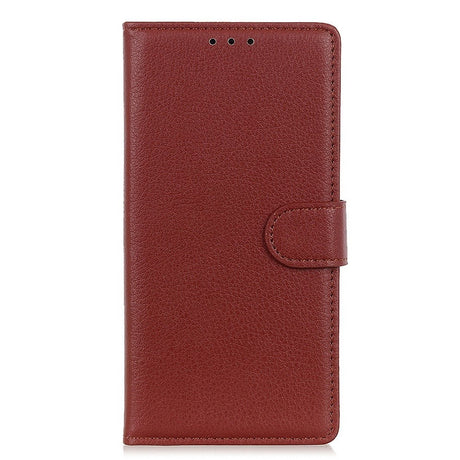 Samsung Galaxy A24 Litchi Læder Cover m. Pung - Brun