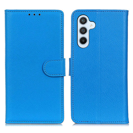Samsung Galaxy A24 Litchi Læder Cover m. Pung - Blå