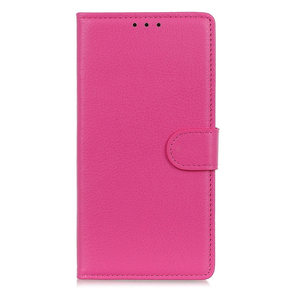 Samsung Galaxy A24 Litchi Læder Cover m. Pung - Lyserød