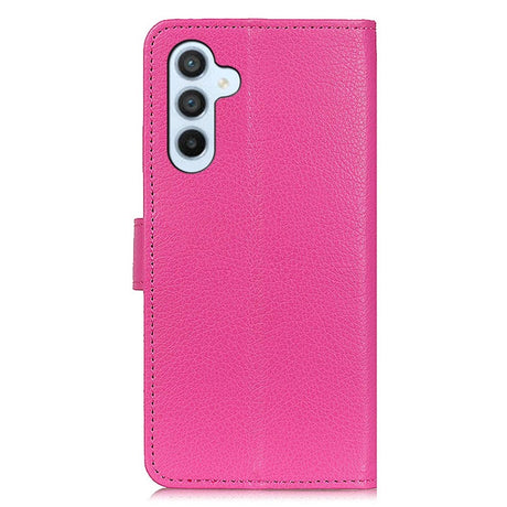 Samsung Galaxy A24 Litchi Læder Cover m. Pung - Lyserød