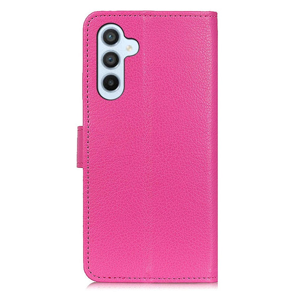 Samsung Galaxy A24 Litchi Læder Cover m. Pung - Lyserød
