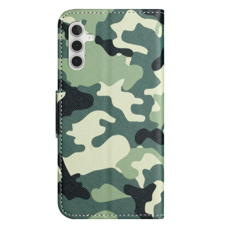 Samsung Galaxy A24 Læder Cover m. Pung & Ståfunktion - Camouflage