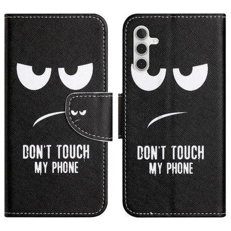 Samsung Galaxy A24 Læder Cover m. Pung & Ståfunktion - "Dont Touch My phone"