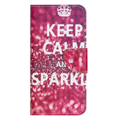 Samsung Galaxy A24 Læder Cover m. Pung & Ståfunktion - "Keep Calm and Sparkle"