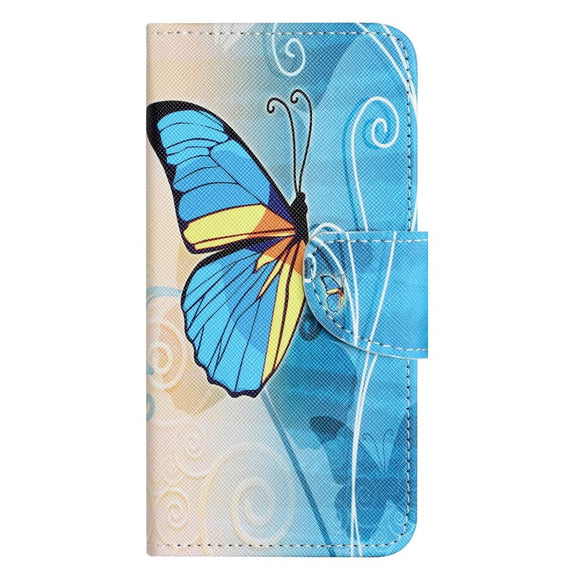 Samsung Galaxy A24 Læder Cover m. Pung & Ståfunktion - Sommerfugl