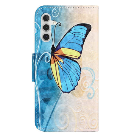 Samsung Galaxy A24 Læder Cover m. Pung & Ståfunktion - Sommerfugl