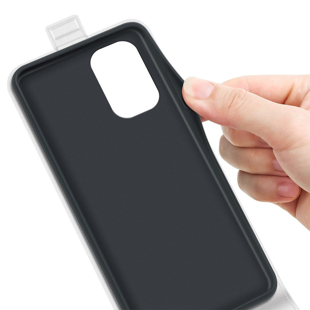 Nokia X30 Vertikalt Læder Cover m. Kortholder - Hvid