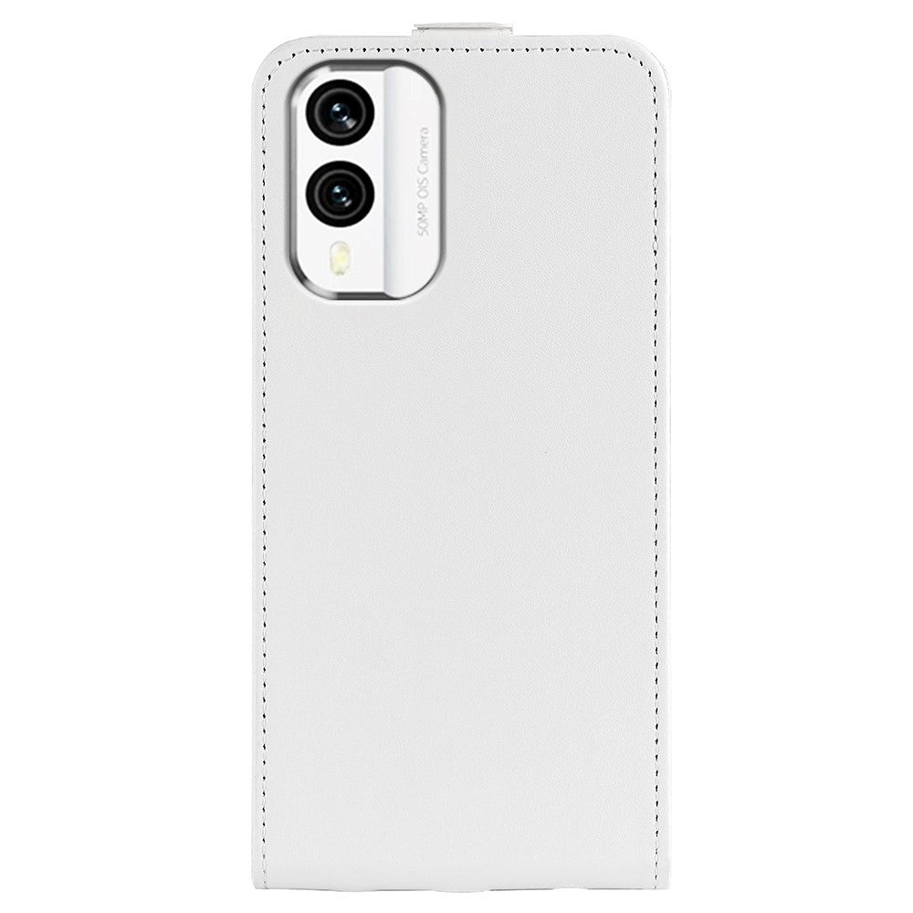 Nokia X30 Vertikalt Læder Cover m. Kortholder - Hvid