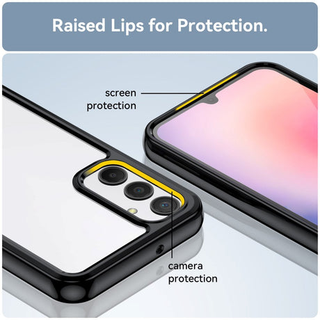 Samsung Galaxy A24 Acrylic Combo Cover Gennemsigtig / Sort