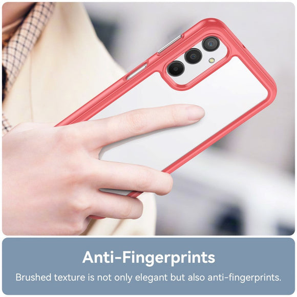 Samsung Galaxy A24 Acrylic Combo Cover Gennemsigtig / Rød