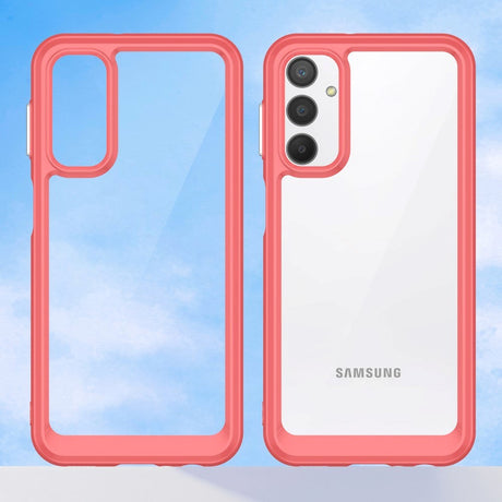 Samsung Galaxy A24 Acrylic Combo Cover Gennemsigtig / Rød