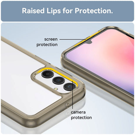 Samsung Galaxy A24 Acrylic Combo Cover Gennemsigtig / Grå