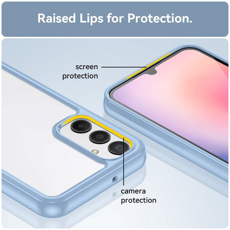 Samsung Galaxy A24 Acrylic Combo Cover Gennemsigtig / Blå