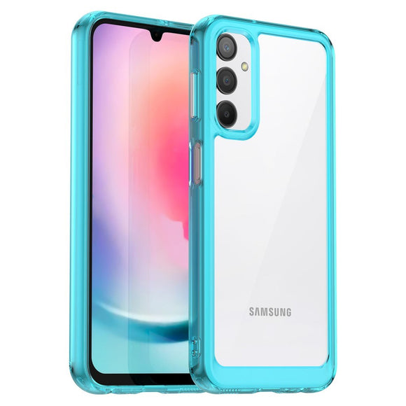 Samsung Galaxy A24 Acrylic Combo Cover Gennemsigtig / Turkis