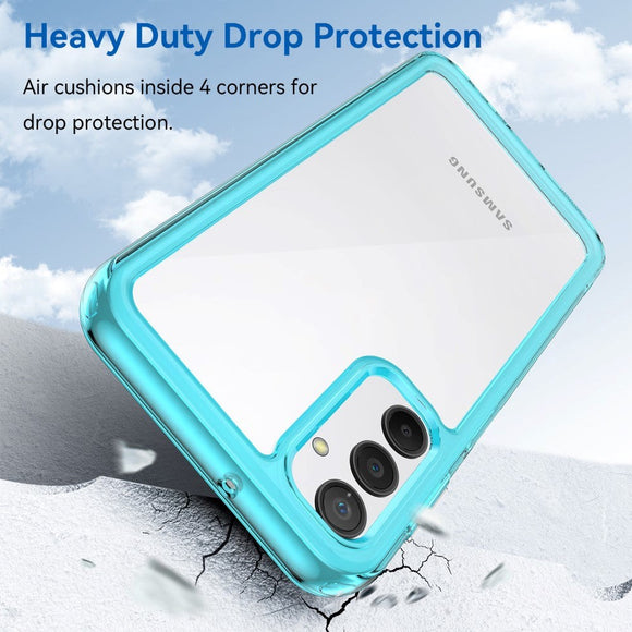 Samsung Galaxy A24 Acrylic Combo Cover Gennemsigtig / Turkis