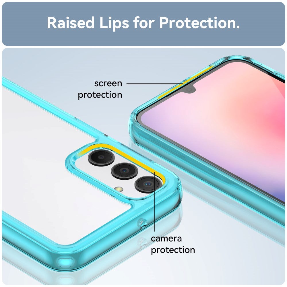 Samsung Galaxy A24 Acrylic Combo Cover Gennemsigtig / Turkis