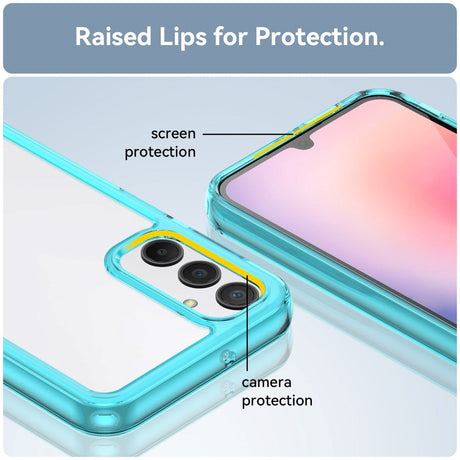 Samsung Galaxy A24 Acrylic Combo Cover Gennemsigtig / Turkis