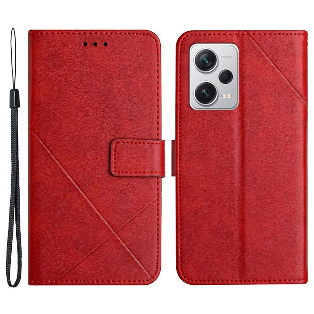 Xiaomi Redmi Note 12 Pro (5G) / Poco X5 Pro (5G) Læder Cover m. Pung & Ståfunktion - Rød