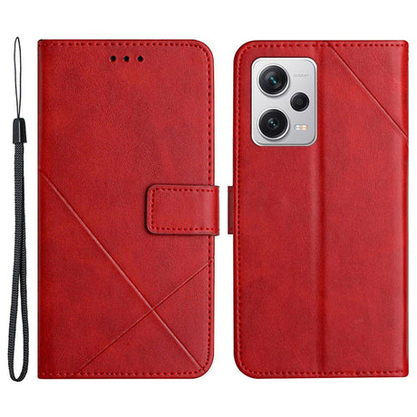 Xiaomi Redmi Note 12 Pro (5G) / Poco X5 Pro (5G) Læder Cover m. Pung & Ståfunktion - Rød