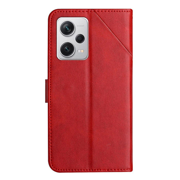 Xiaomi Redmi Note 12 Pro (5G) / Poco X5 Pro (5G) Læder Cover m. Pung & Ståfunktion - Rød
