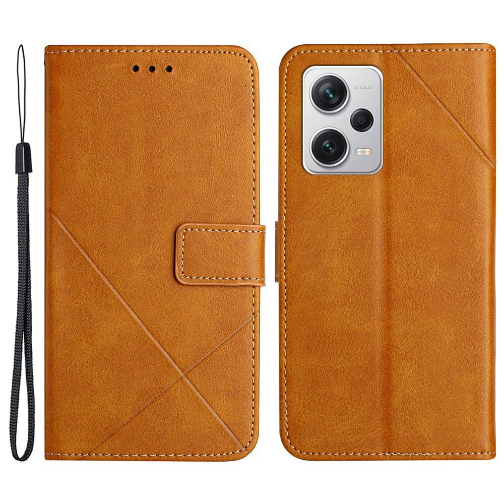 Xiaomi Redmi Note 12 Pro (5G) / Poco X5 Pro (5G) Læder Cover m. Pung & Ståfunktion - Lysebrun
