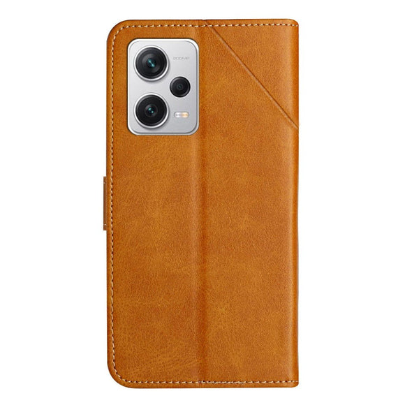 Xiaomi Redmi Note 12 Pro (5G) / Poco X5 Pro (5G) Læder Cover m. Pung & Ståfunktion - Lysebrun
