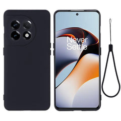 OnePlus 11 Liquid Silikone Cover m. Strop - Sort