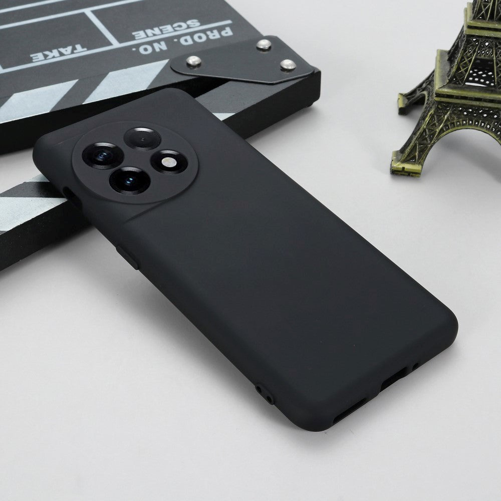 OnePlus 11 Liquid Silikone Cover m. Strop - Sort
