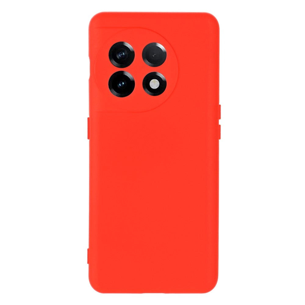 OnePlus 11 Liquid Silikone Cover m. Strop - Rød
