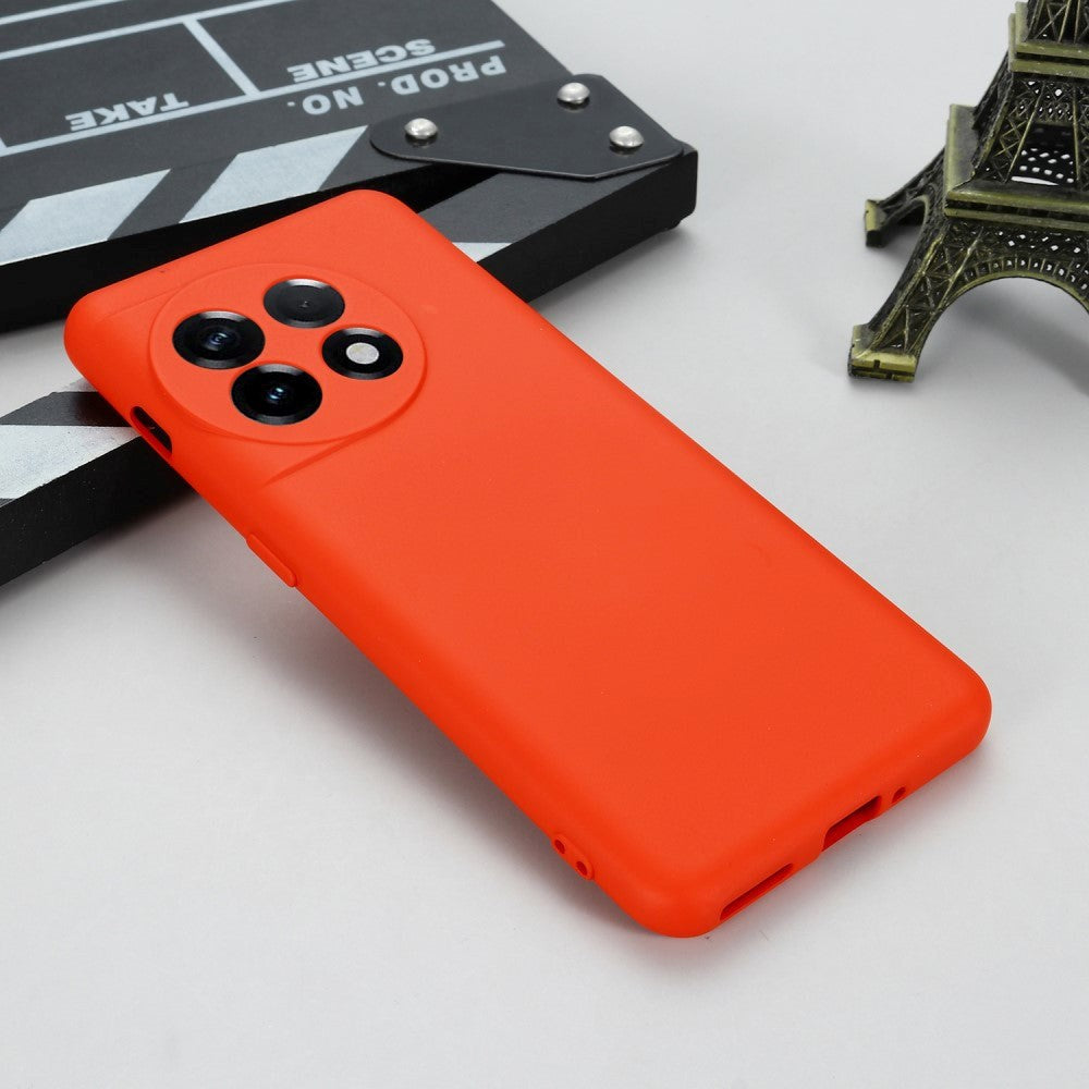 OnePlus 11 Liquid Silikone Cover m. Strop - Rød