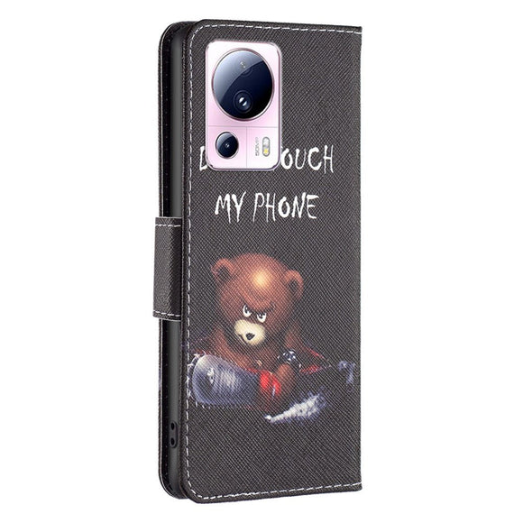 Xiaomi 13 Lite Læder Cover m. Pung - Bjørn