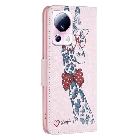 Xiaomi 13 Lite Læder Cover m. Pung - Giraf