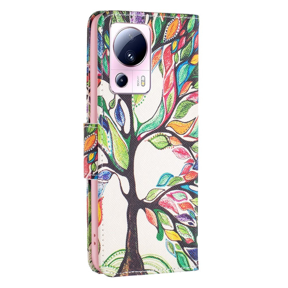 Xiaomi 13 Lite Læder Cover m. Pung - Træ