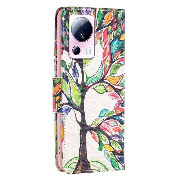 Xiaomi 13 Lite Læder Cover m. Pung - Træ