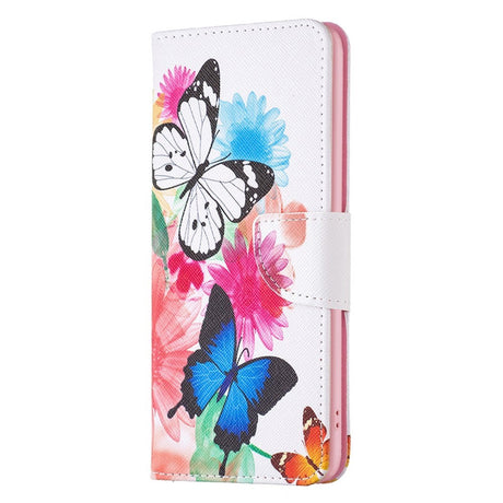 Xiaomi 13 Lite Læder Cover m. Pung - To Sommerfugle