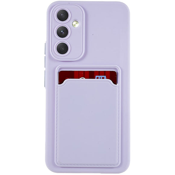 Samsung Galaxy A54 (5G) Fleksibel Plastik Cover m. Kortholder - Lilla