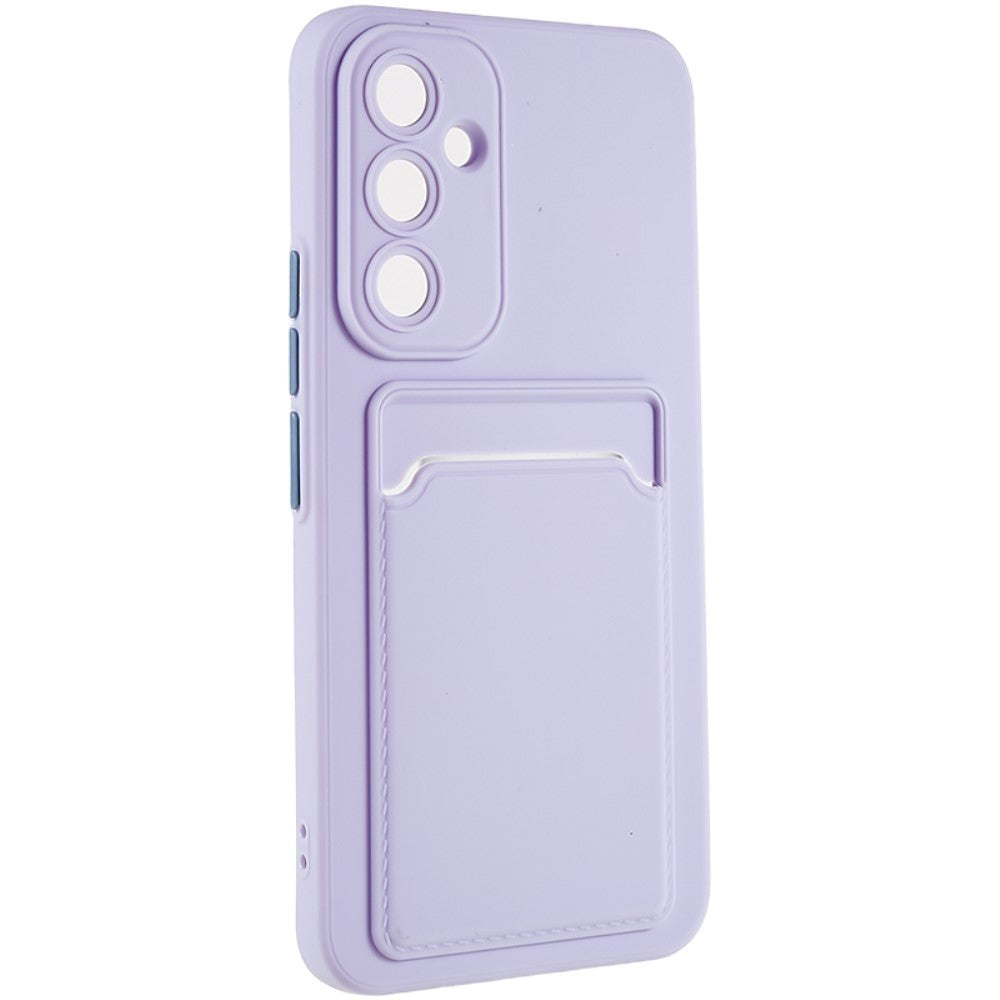 Samsung Galaxy A54 (5G) Fleksibel Plastik Cover m. Kortholder - Lilla