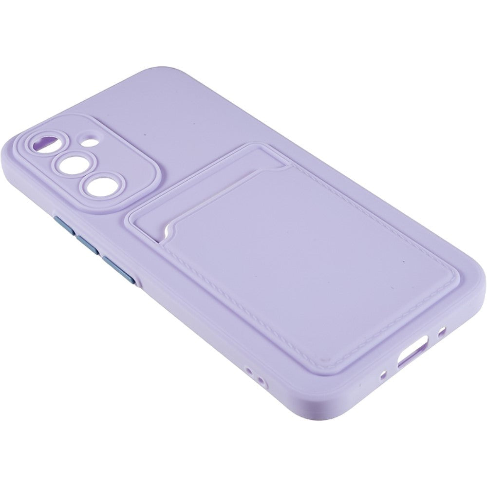 Samsung Galaxy A54 (5G) Fleksibel Plastik Cover m. Kortholder - Lilla