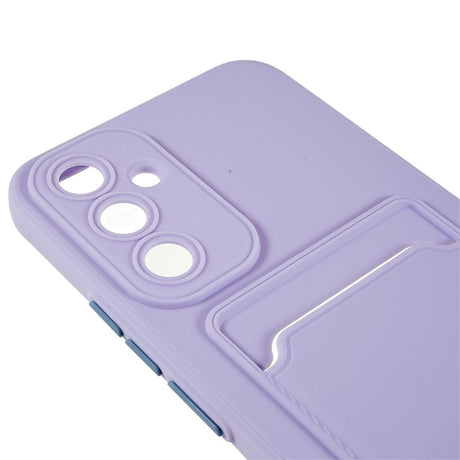 Samsung Galaxy A54 (5G) Fleksibel Plastik Cover m. Kortholder - Lilla
