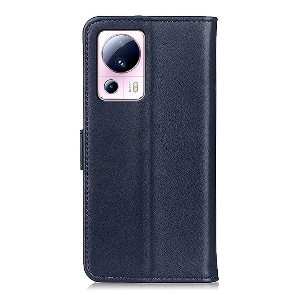 Xiaomi 13 Lite Blødt Læder Cover m. Pung - Blå