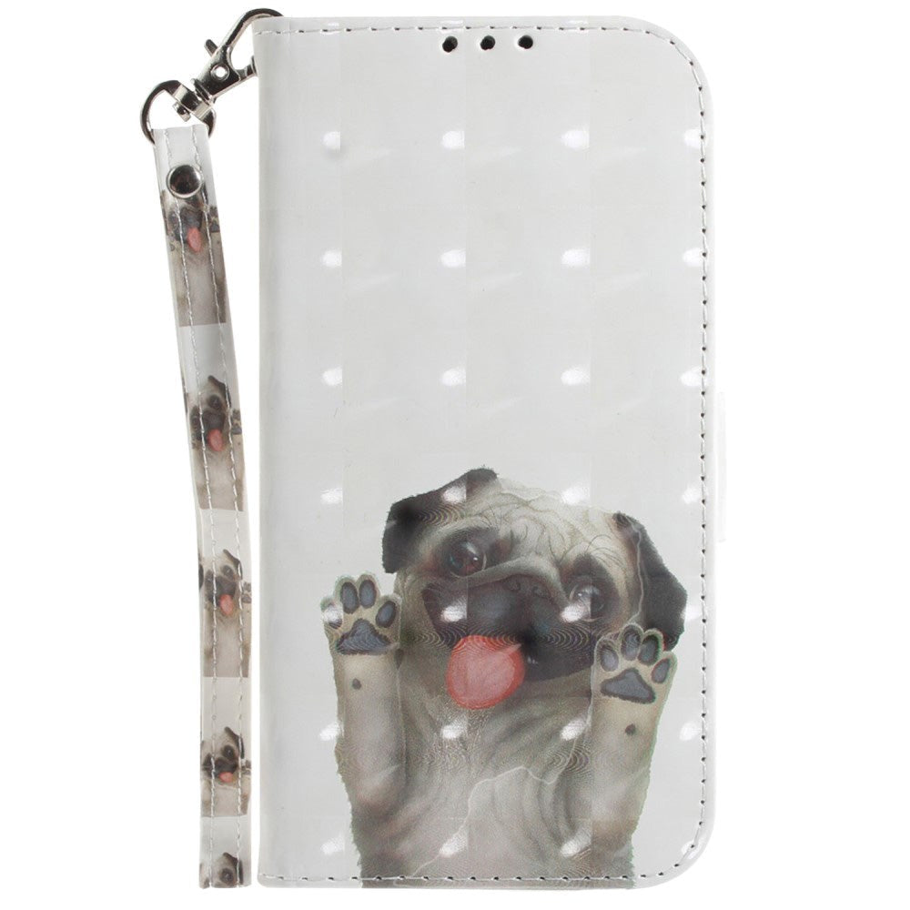 Sony Xperia 1 V Læder Cover m. Print - Sød Hund