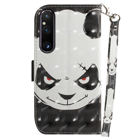 Sony Xperia 1 V Læder Cover m. Print - Sur Panda
